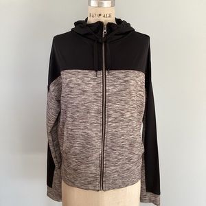 Aeropostle Live Love  Dream Black and Gray Zip Up Hoodie Size Medium